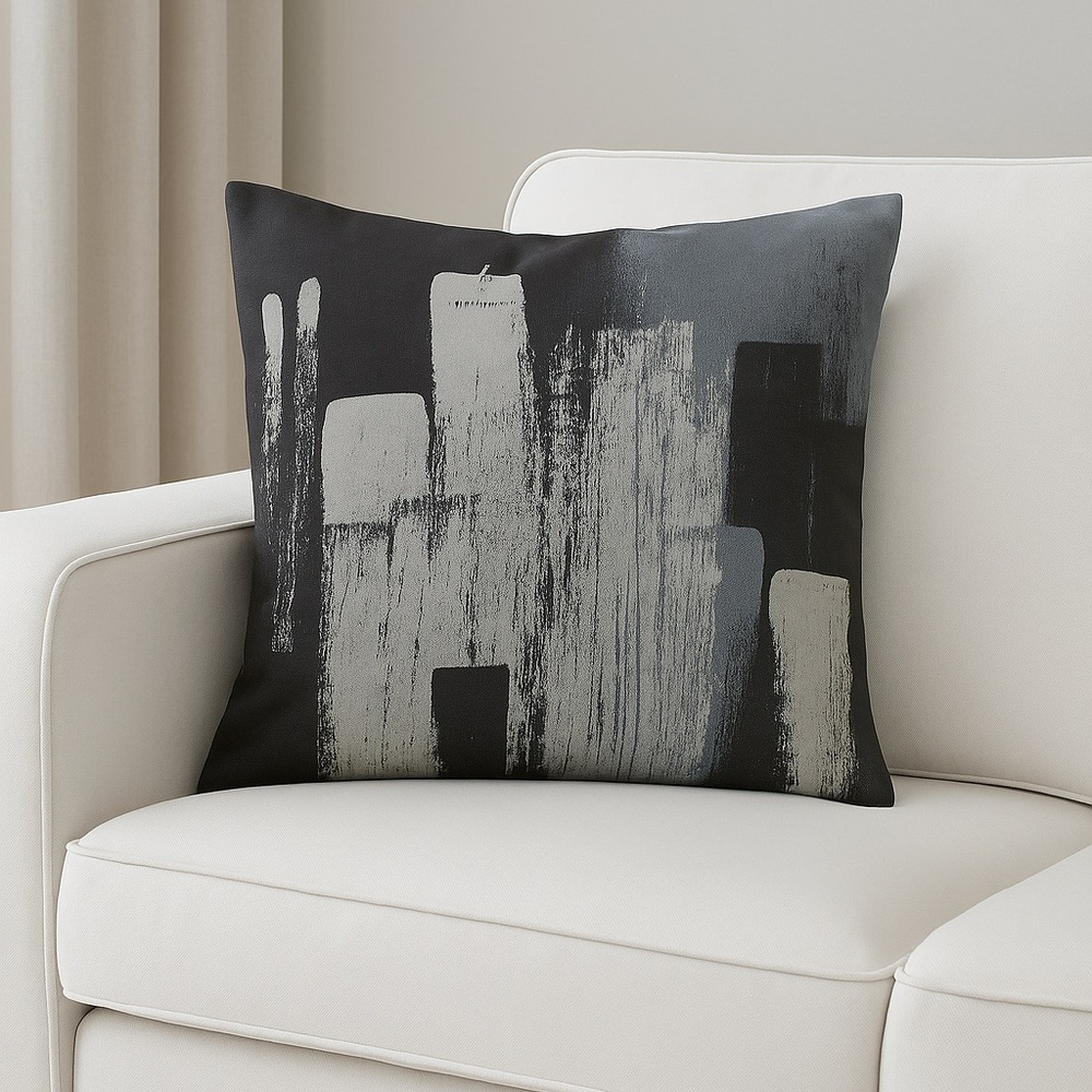 Cushion Cover - IKEA SLÖJGRAN  – Abstract Black/Blue 20”x20”